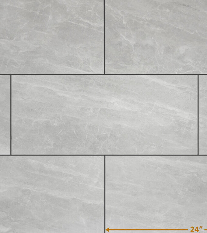 Deluxe Oyster Light Grey 12x24 Porcelain Tile