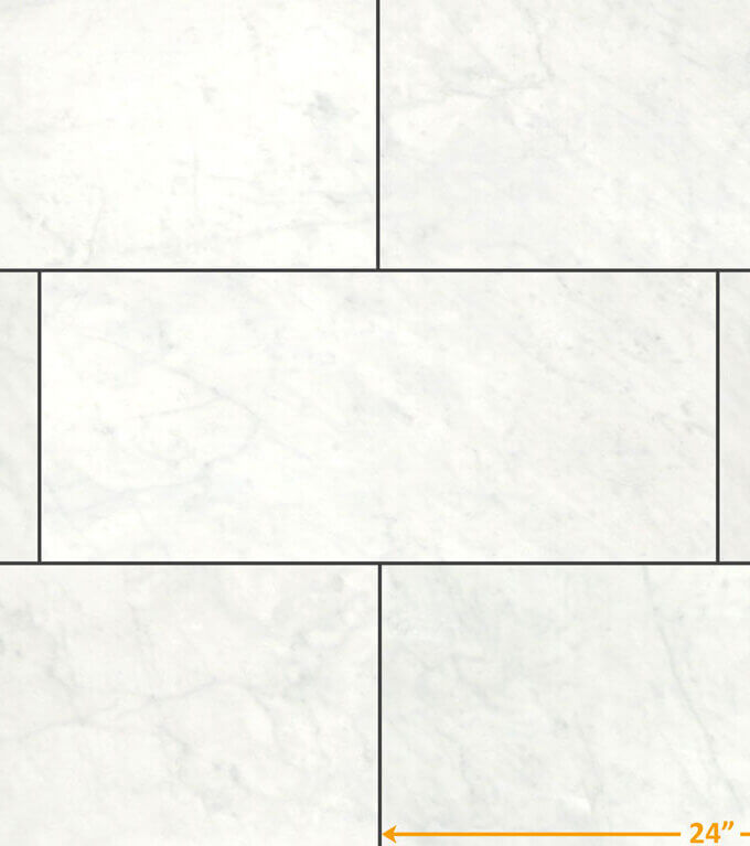 Eterna Carrara White 12x24 Porcelain Tile