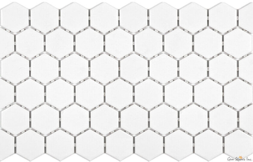 Ontario Snow White Hexagon Mosaic