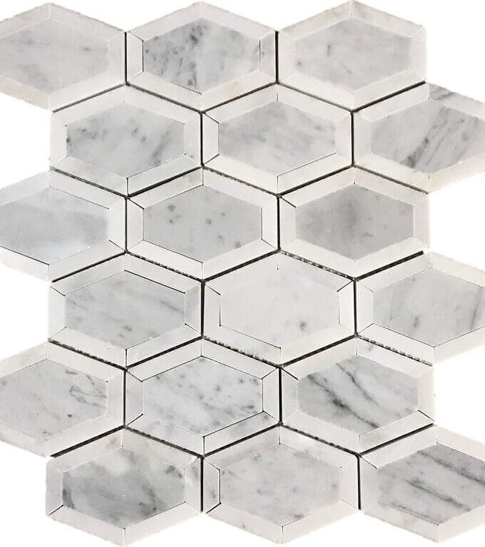 Opulence Carrara White Marble Mosaic