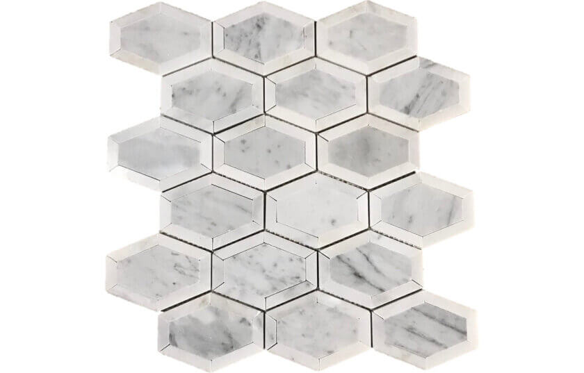 Opulence Carrara White Marble Mosaic