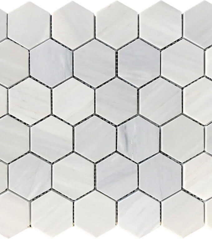 Twilight 2inch Hexagon Marble Mosaic