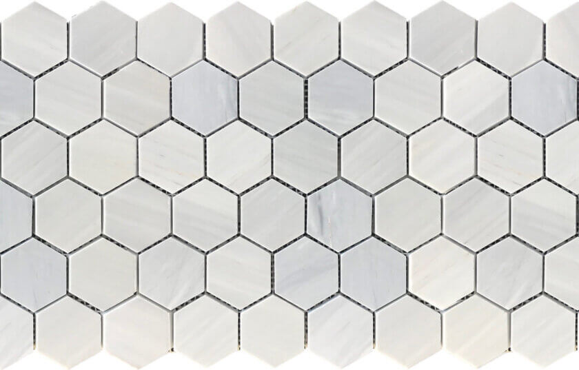 Twilight 2inch Hexagon Marble Mosaic