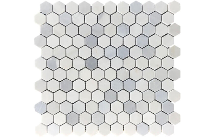 Twilight Marble Mosaic 1inch Hexagon Marble Mosaic