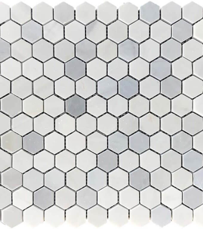 Twilight Marble Mosaic 1inch Hexagon Marble Mosaic