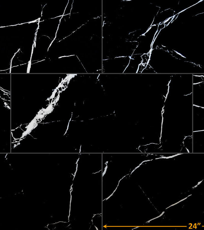 Eterna Nero Marquina Porcelain Tile